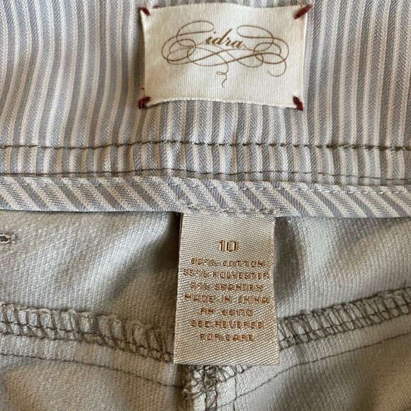 Anthropologie Cidra Velvety Pants, light tan / champagne color, soft, 10 - Picture 3 of 10